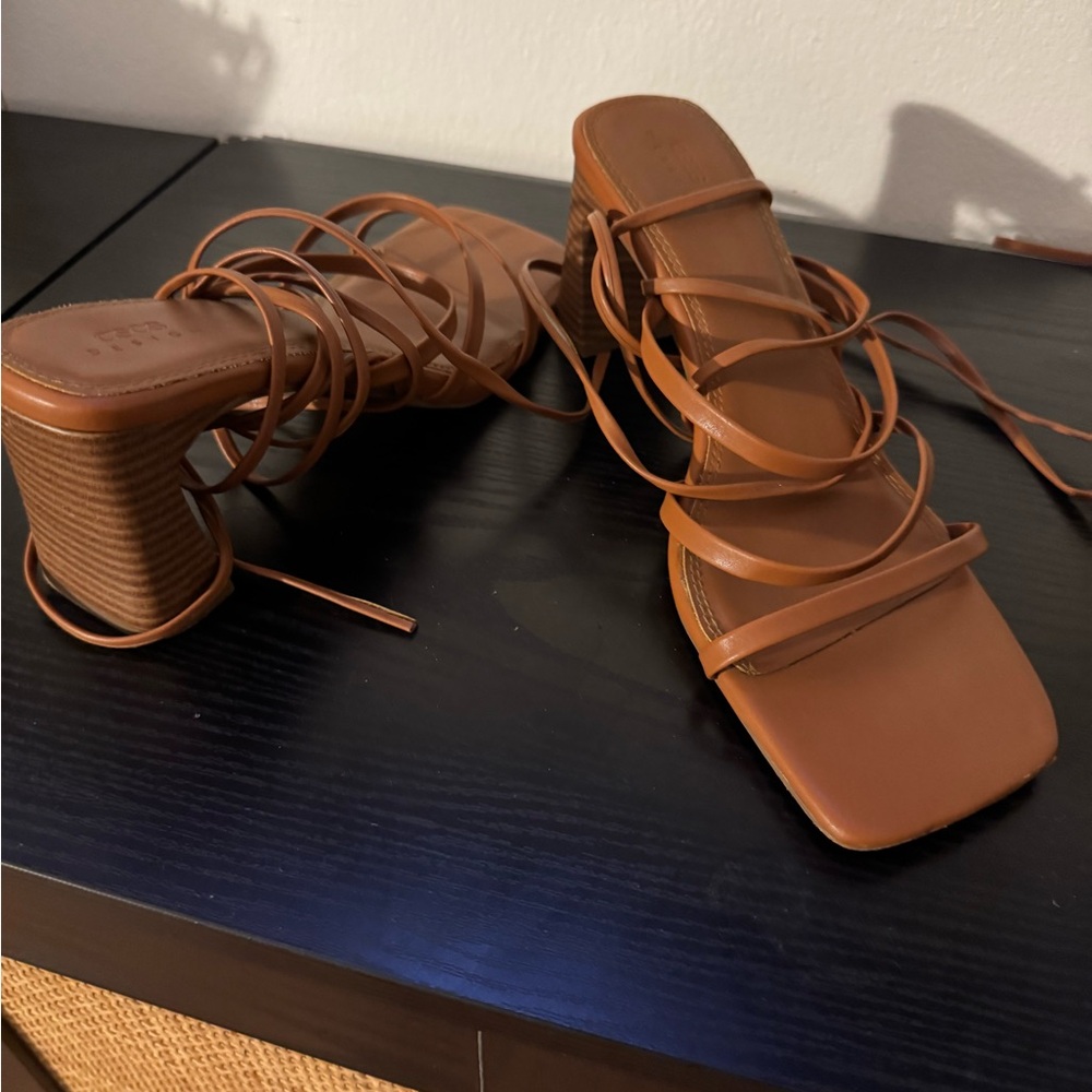 ASOS Tan Strappy Heeled Sandals